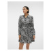 White and Black Women's Patterned Shirt Dress Vero Moda Debby - Women