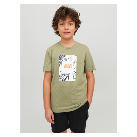 Jack&Jones Junior Tričko 12230796 Zelená Standard Fit