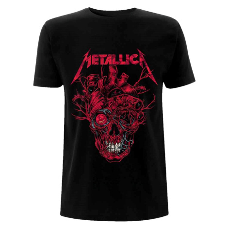 Metallica Tričko Heart Skull Unisex Black