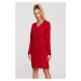 Červené svetrové šaty M713