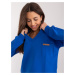 Cobalt blue women's neckline blouse