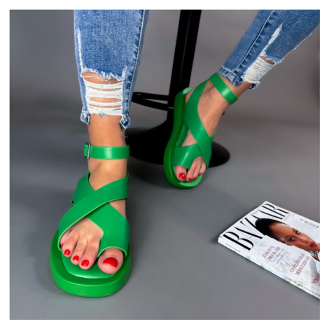 Zelené sandále iMóda