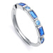 Viceroy Prekrásny strieborný prsteň s modrými zirkónmi 9121A0 55 mm