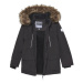 Chlapčenská bunda COLOR KIDS Parka w.fake fur, AF 10.000, phantom