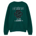 Trendyol Emerald Green Oversize/Wide Cut Thick Sweatshirt with Embroidery Detail