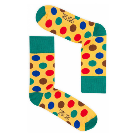 Unisex žlté ponožky Spox Sox Happy Dots