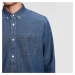 Košeľa GAP Ls 1 Pkt Denim Shirt Medium Indigo