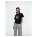 Reserved - Bavlnené tričko Keith Haring - Čierna
