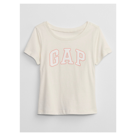 Krémové dievčenské tričko GAP