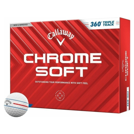 Callaway Chrome Soft 2024 White 360 Triple Track Golfové lopty