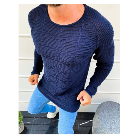 Dark blue men's sweater WX1601 DStreet