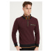 1039 DEWBERRY MENS SWEATSHIRT-BLACK-BURGUNDY