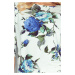 Dámske športové šaty netopierie strih s vreckami na zaväzovanie kvetované modré - Biela / - Numo