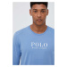 Bavlnené tričko s dlhým rukávom Polo Ralph Lauren s potlačou