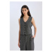 DEFACTO V Neck Checkered Buttoned Blazer Vest