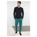 Trendyol Men's Black Regular Fit Car Printed Knitted 100% Cotton Pajama Set