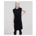 Šaty Karl Lagerfeld Jersey Dress W/ Shoulder Pads Čierna