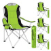 4 Kempingové stoličky čalúnené zelené