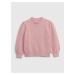 Ružový dievčenský basic sveter GAP