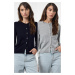 Trendyol Navy Blue-Grey 2-Pack Knitted Cardigan