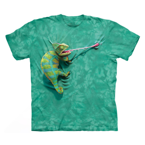 Pánske batikované tričko The Mountain - Chameleón- zelené