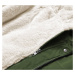 Kaki/ecru teplá dámska zimná bunda (W629BIG)