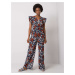 Women's jumpsuit with a navy blue pattern