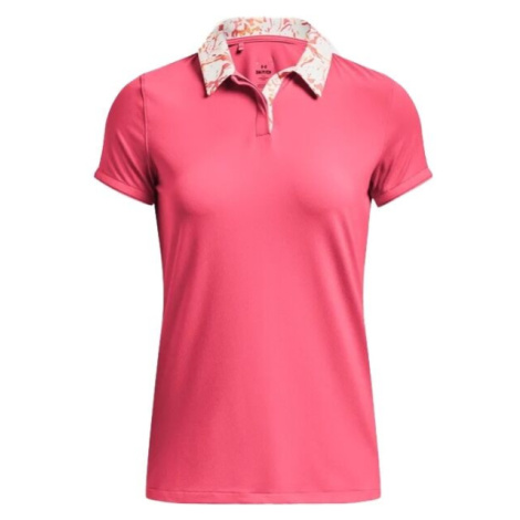 Under Armour ISO-CHILL SS POLO Dámske golfové polo tričko, ružová, veľkosť