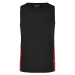 James & Nicholson Pánske športové tričko bez rukávov JN305 - Čierna / červená