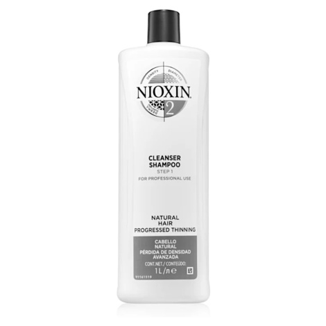 Šampón pre silne rednúce prírodné vlasy Nioxin System 2 Cleanser Shampoo - 1000 ml (81537226) + 