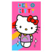 Carbotex Detský uterák Hello Kitty Rainbow 30x50 cm