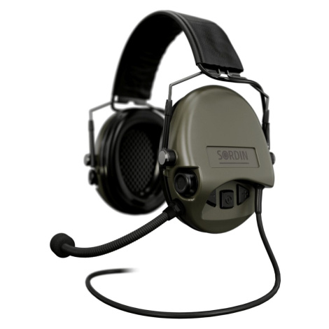 Elektronické chrániče sluchu Supreme Mil-Spec CC Slim Sordin®, s mikrofónom – Zelená