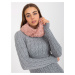 Dirty pink winter neck warmer made of artificial fur