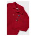 Detské tričko s dlhým rukávom Mayoral červená farba, s nášivkou