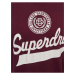 Vínové pánske tričko s potlačou Superdry