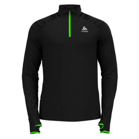 Odlo M MID LAYER 1/2 ZIP AXALP CERAMIWARM Pánska funkčná stredná vrstva, čierna, veľkosť