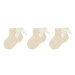 Condor Súprava 3 párov vysokých detských ponožiek 2.007/4 Béžová