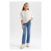 DEFACTO Girl's Flare Fit Wide Leg Jeans