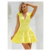 Žlté krátke šaty