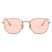 Slnečné okuliare Ray-Ban pánske, ružová farba