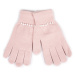 Yoclub Dámske päťprsté rukavice RED-0227K-AA50-001 Pink