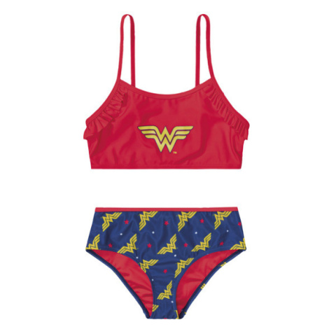 Dievčenské plavky (Wonder Woman/červená)