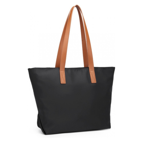 Miss Lulu vodeodolná casual shopping taška - čierna - 14L