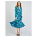 Orsay Black and Blue Ladies Patterned Dress - Women