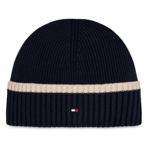 Tommy Hilfiger Čiapka Block Flag Short Beanie AM0AM12030 Modrá