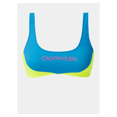 Žlto-modrý horný diel plaviek Calvin Klein Underwear