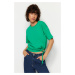 Trendyol Green More Sustainable 100% Organic Cotton Knitted T-Shirt with Binding Detail