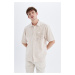 DEFACTO Relax Fit Polo Collar Cotton Short Sleeve Shirt