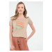 Volcano T-Shirt T-SHORE Beige