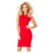 Červené šaty s ve výstřihu model XXL model 4976879 - numoco